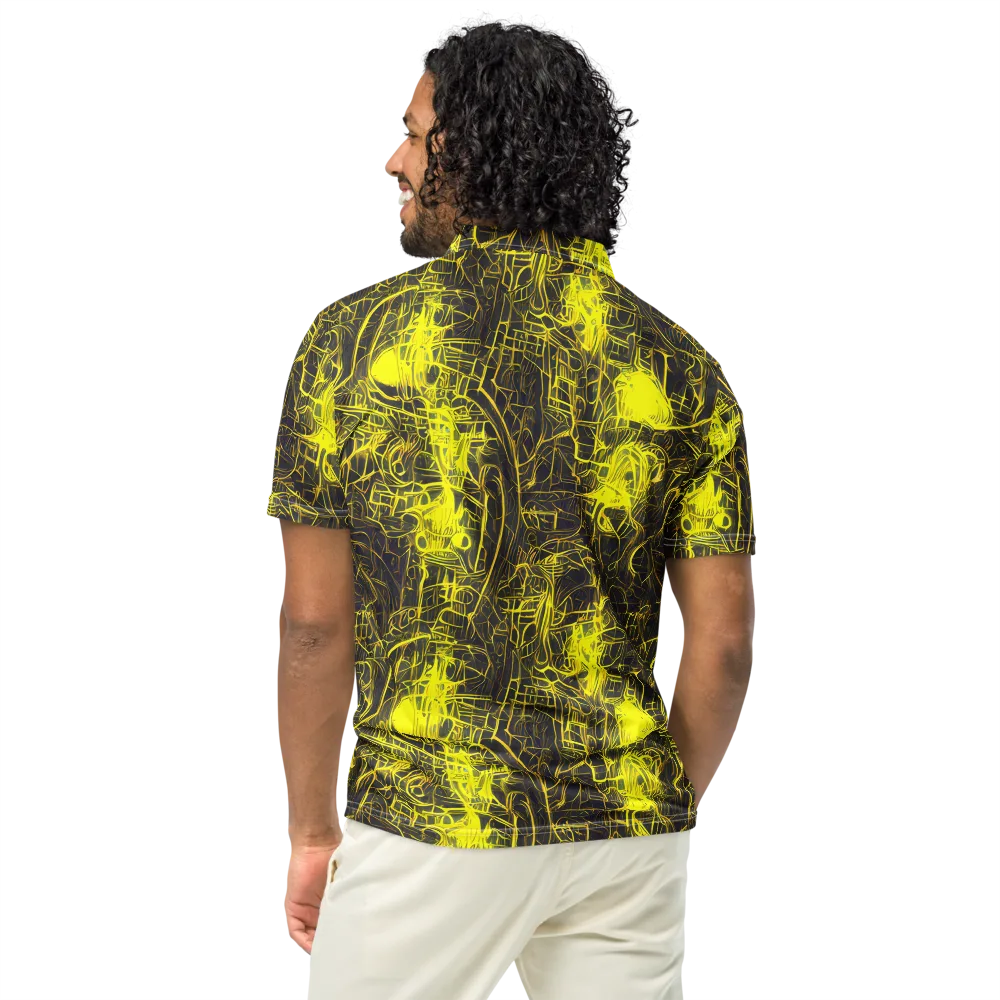 Acid Architecture on Men's Slim Fit Polo Shirt — Back