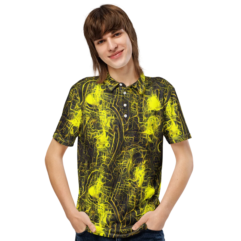 Acid Architecture on Men's Slim Fit Polo Shirt — Front