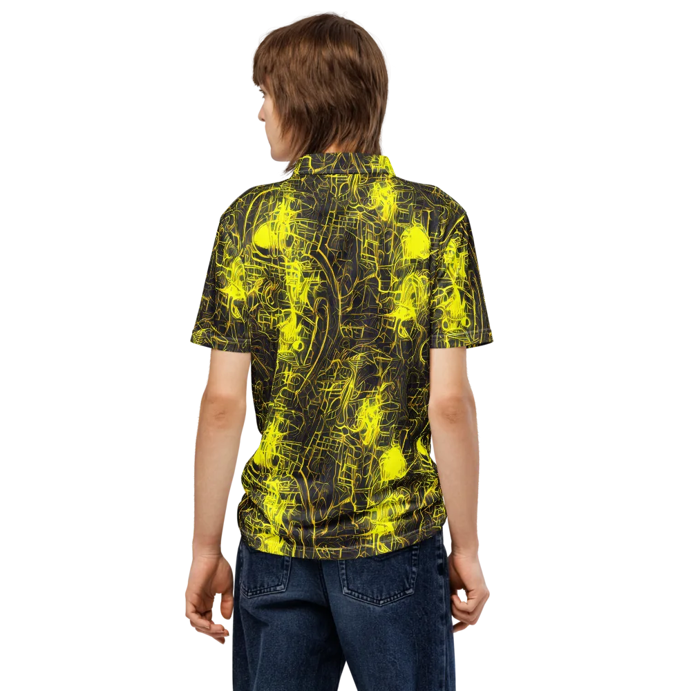 Acid Architecture on Men's Slim Fit Polo Shirt — Back