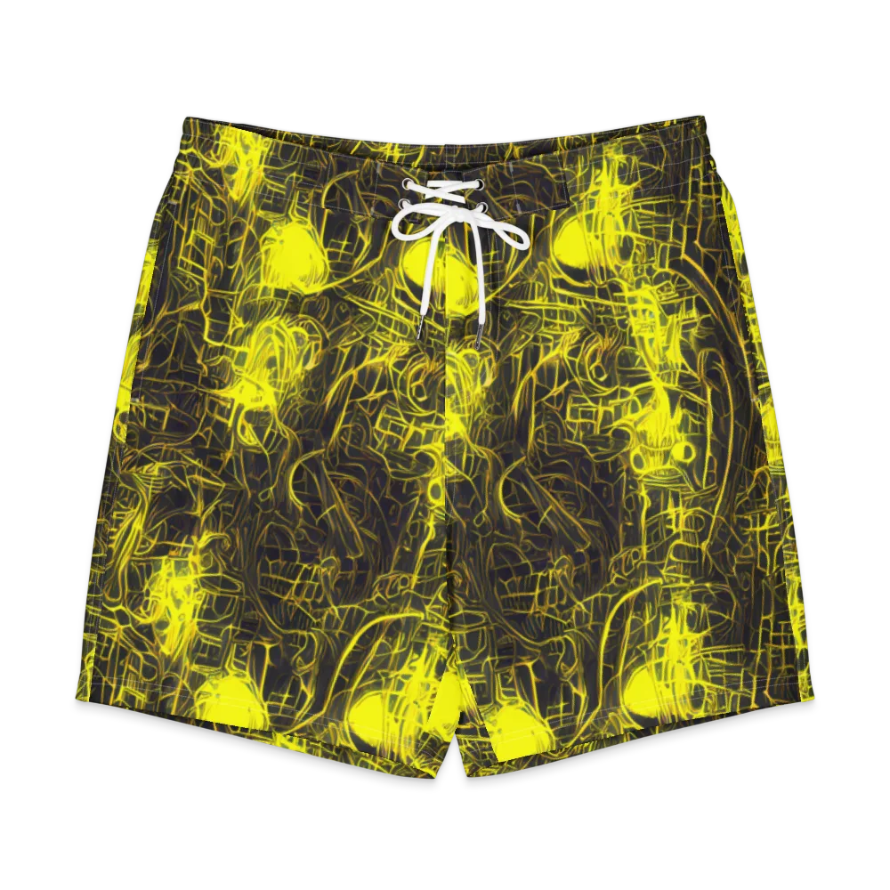Acid Architecture on Men's Board Shorts — Front