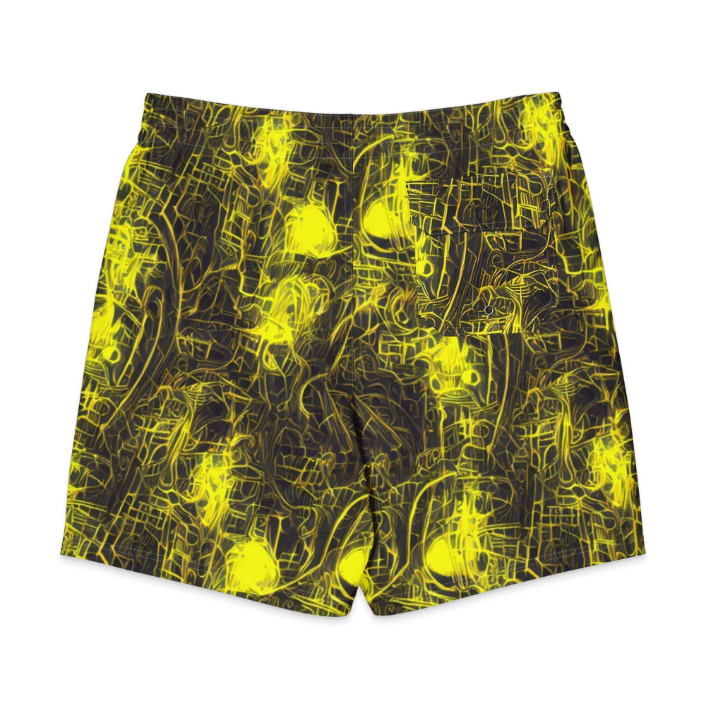 Acid Architecture on Men's Board Shorts — Back