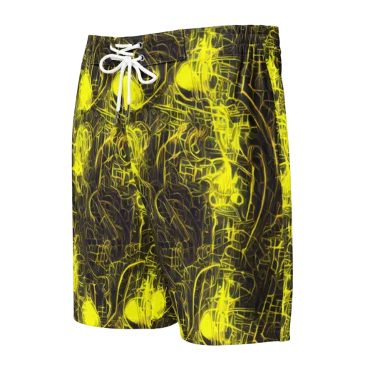 Acid Architecture on a Men's Board Shorts