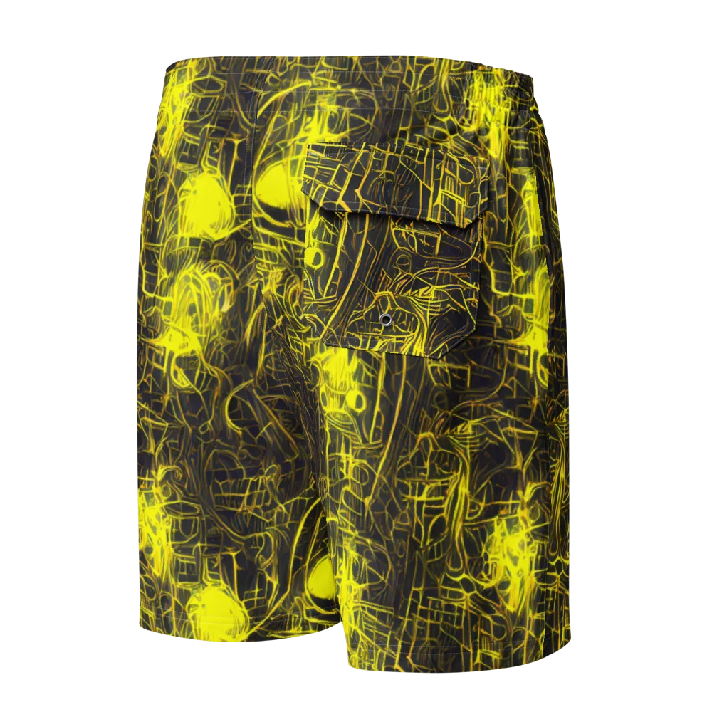 Acid Architecture on Men's Board Shorts — Back