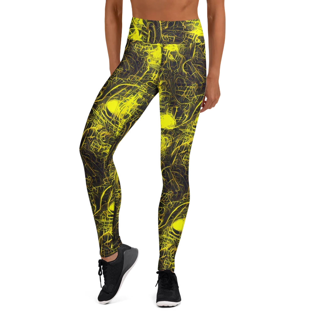 Acid Architecture on Yoga Leggings — Front