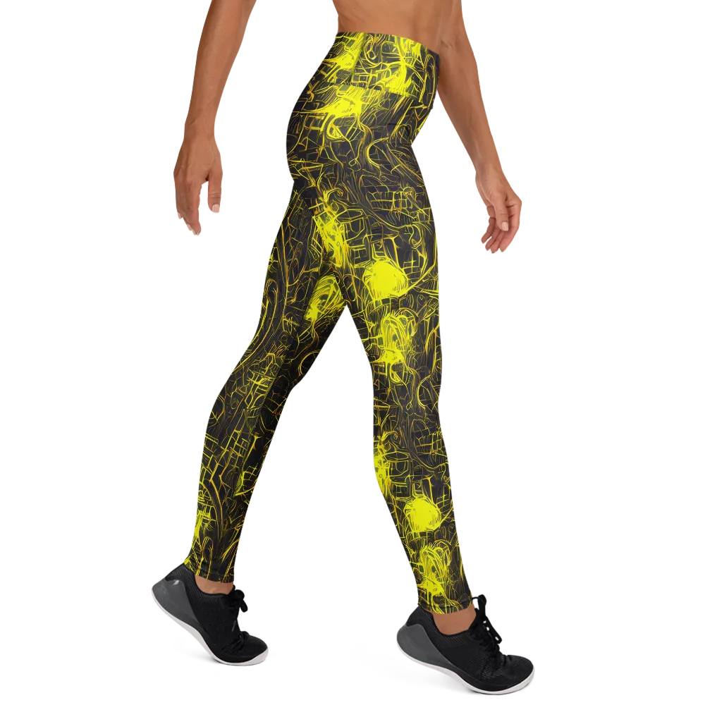 Acid Architecture on Yoga Leggings — Right