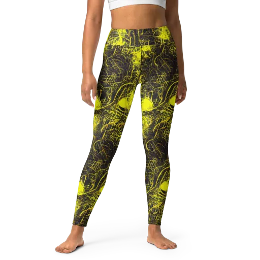Acid Architecture on a Yoga Leggings