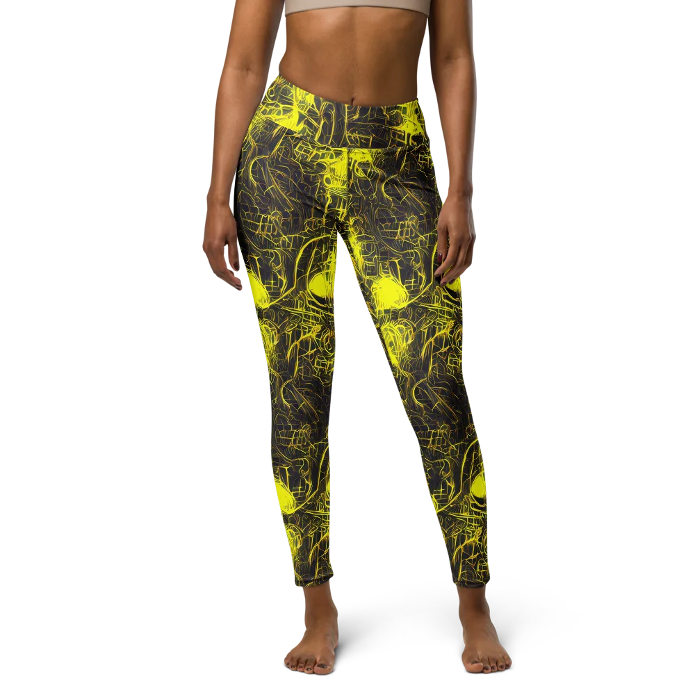 Acid Architecture on Yoga Leggings — Front