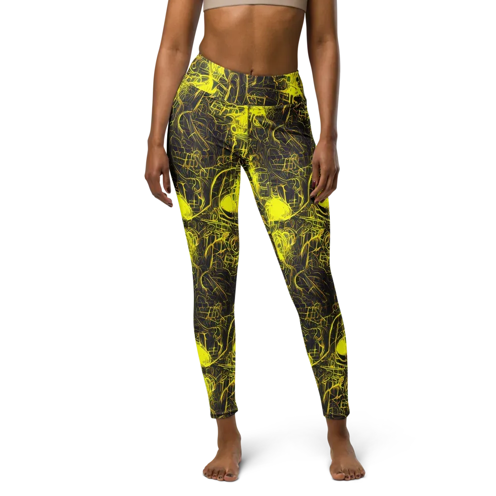 Acid Architecture on Yoga Leggings — Front