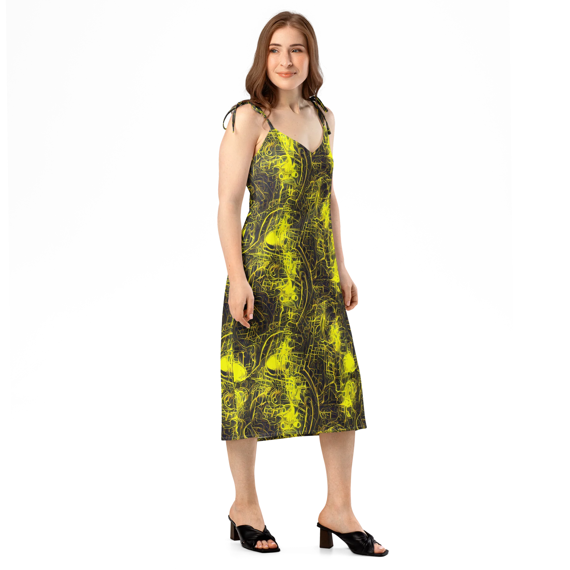 Acid Architecture on Slip Dress — Right Front