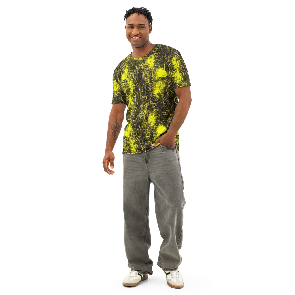 Acid Architecture on Men's Cotton Crew Neck T-Shirt — Front