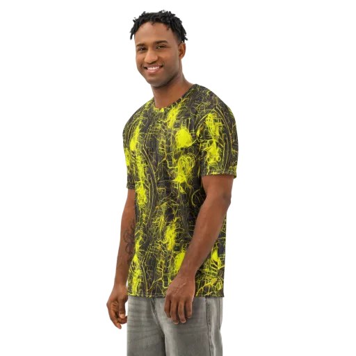 Acid Architecture on a Men's Cotton Crew Neck T-Shirt