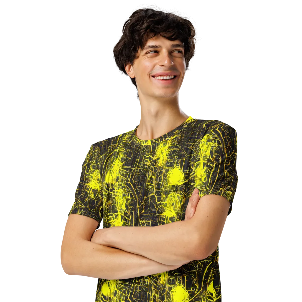 Acid Architecture on Men's Crew Neck T-Shirt — Left Front