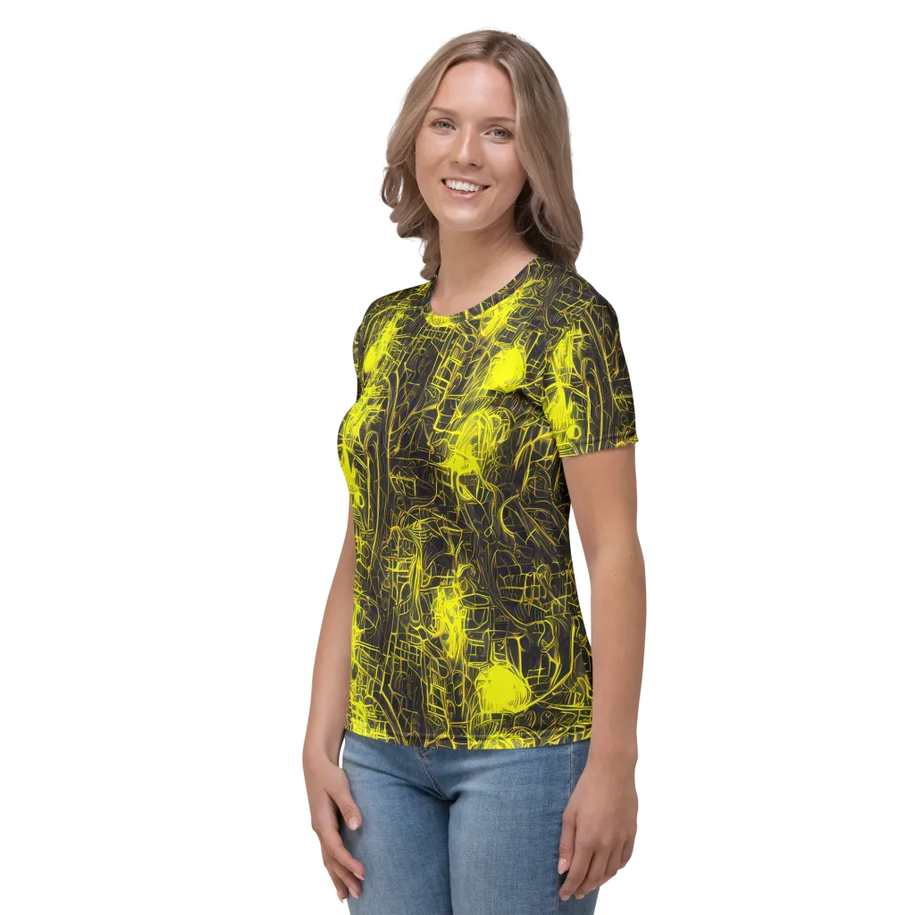 Acid Architecture on Women's Crew Neck T-Shirt — Left