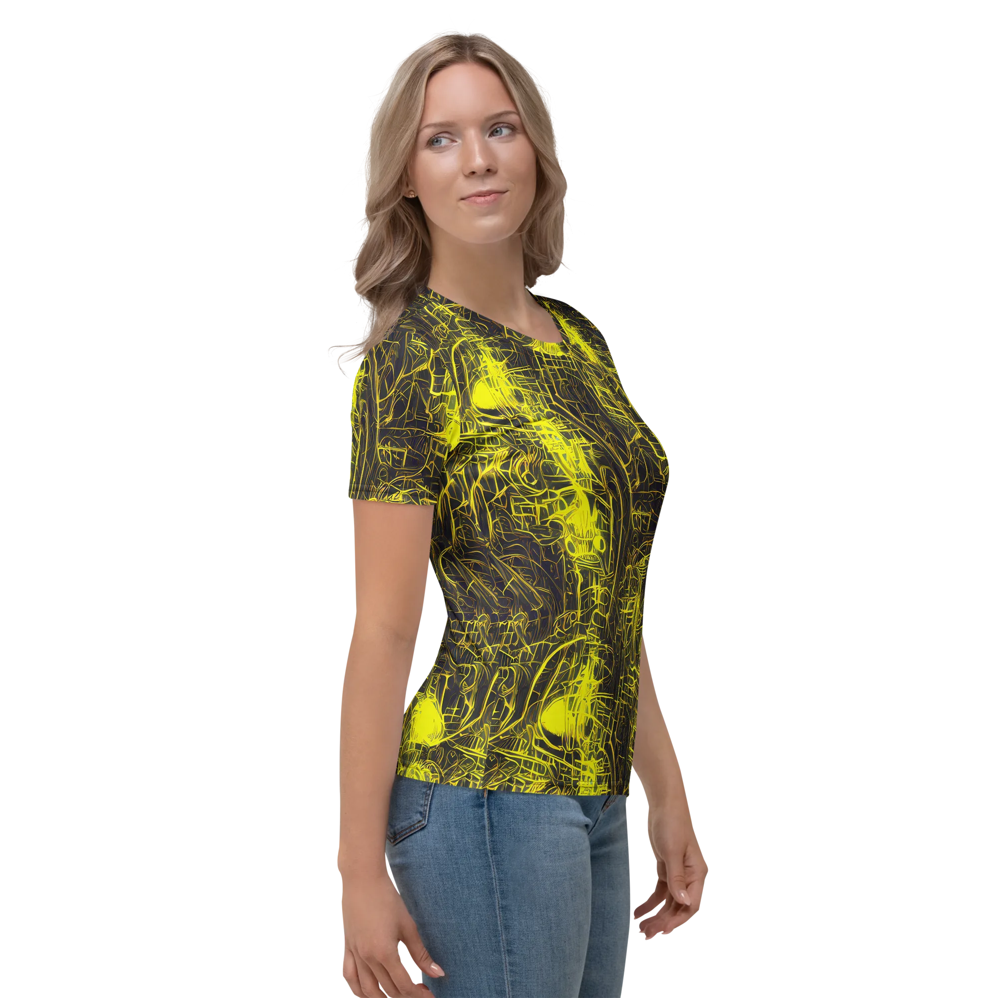 Acid Architecture on Women's Crew Neck T-Shirt — Right