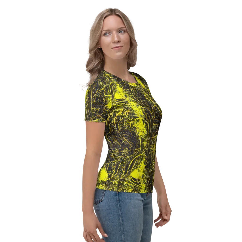 Acid Architecture on Women's Crew Neck T-Shirt — Right