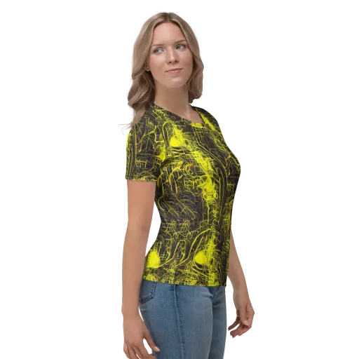 Acid Architecture on a Women's Crew Neck T-Shirt