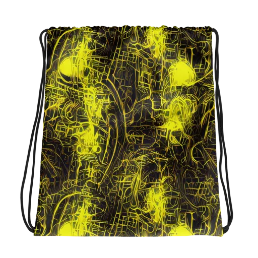 Acid Architecture on a Drawstring Bag