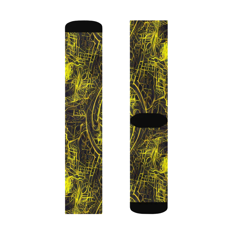 Acid Architecture on Socks — Right Sock