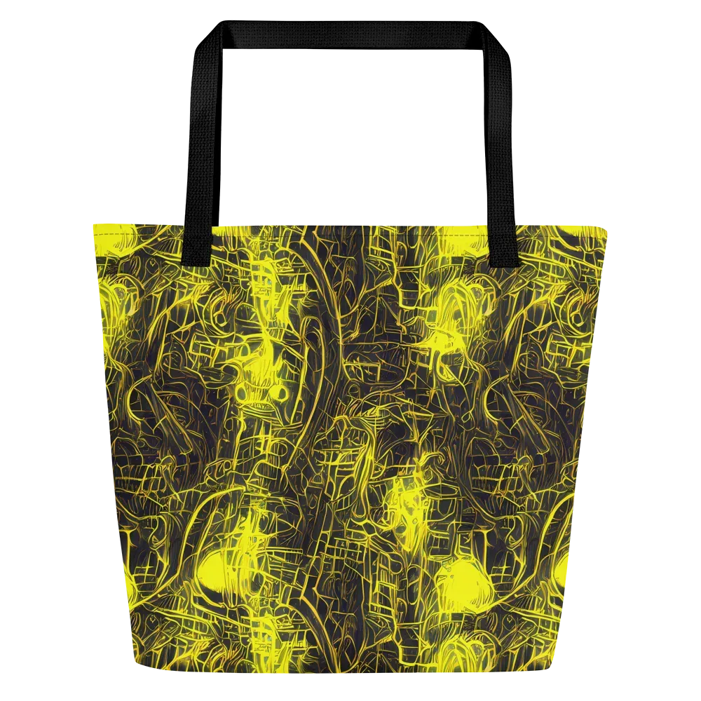 Acid Architecture on Large Tote Bag W/ Pocket — Front