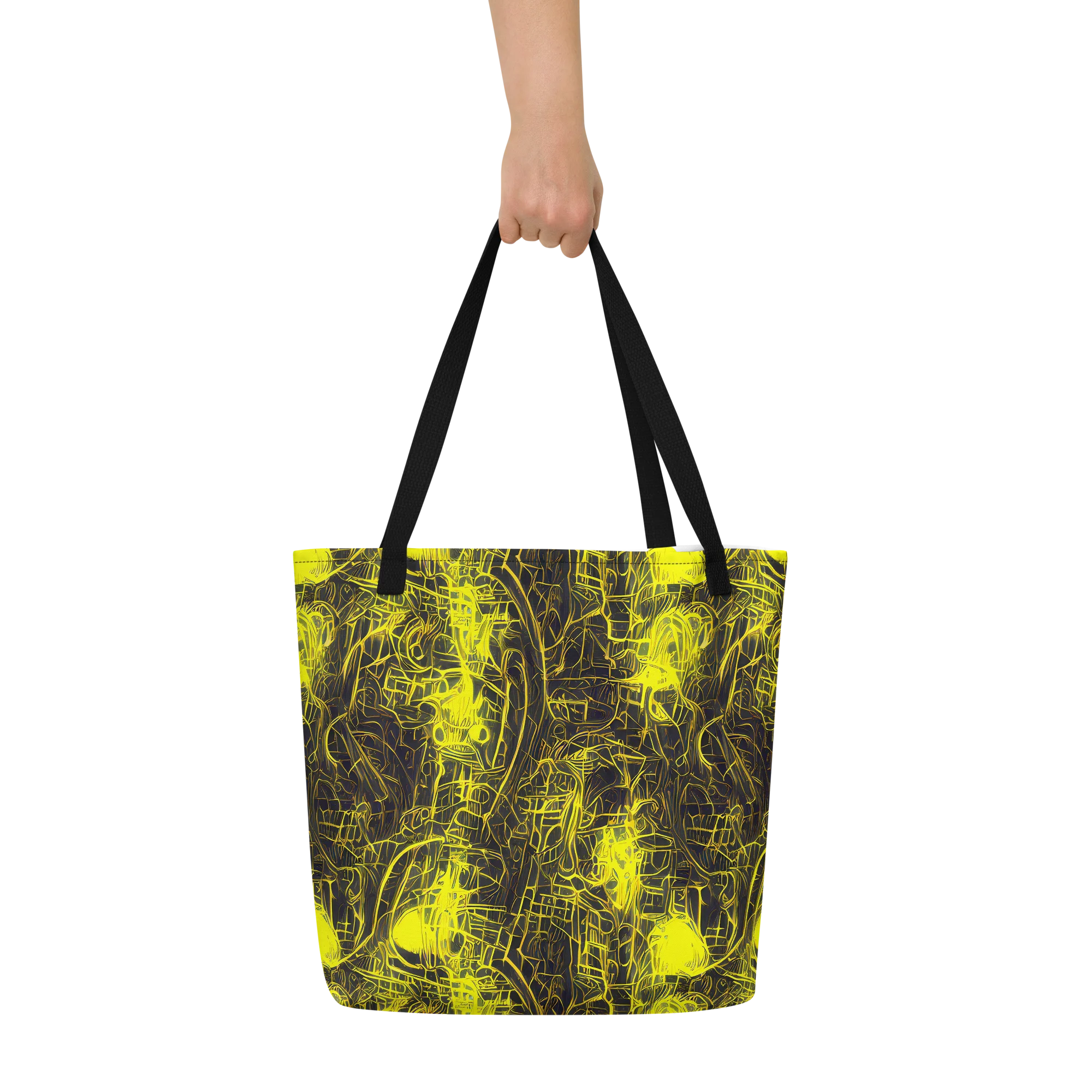 Acid Architecture on Large Tote Bag W/ Pocket — Front