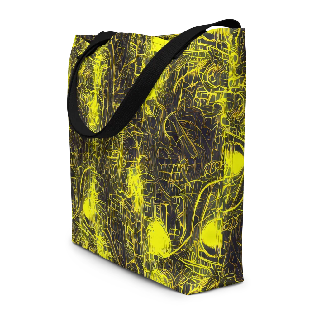 Acid Architecture on Large Tote Bag W/ Pocket — Front