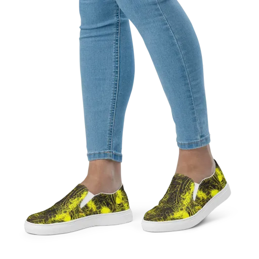 Acid Architecture on a Women's Slip-On Canvas Shoes