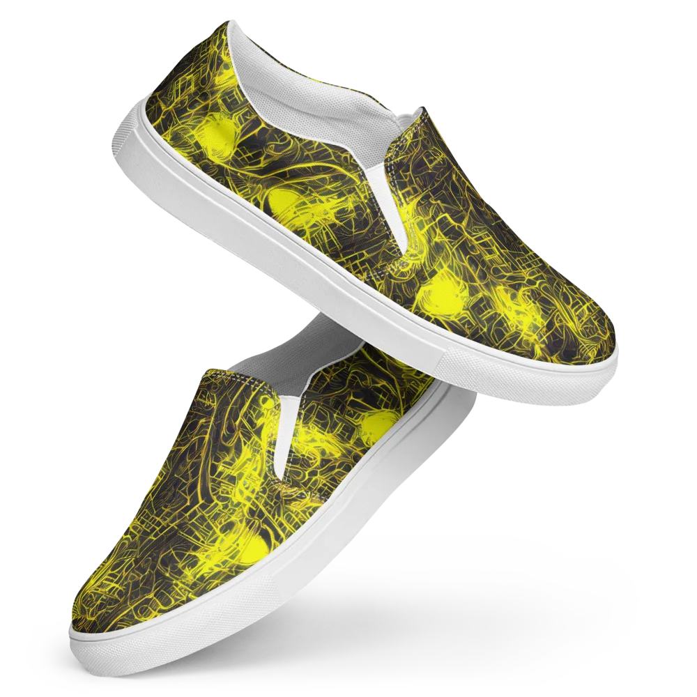 Acid Architecture on Women's Slip-On Canvas Shoes — Front