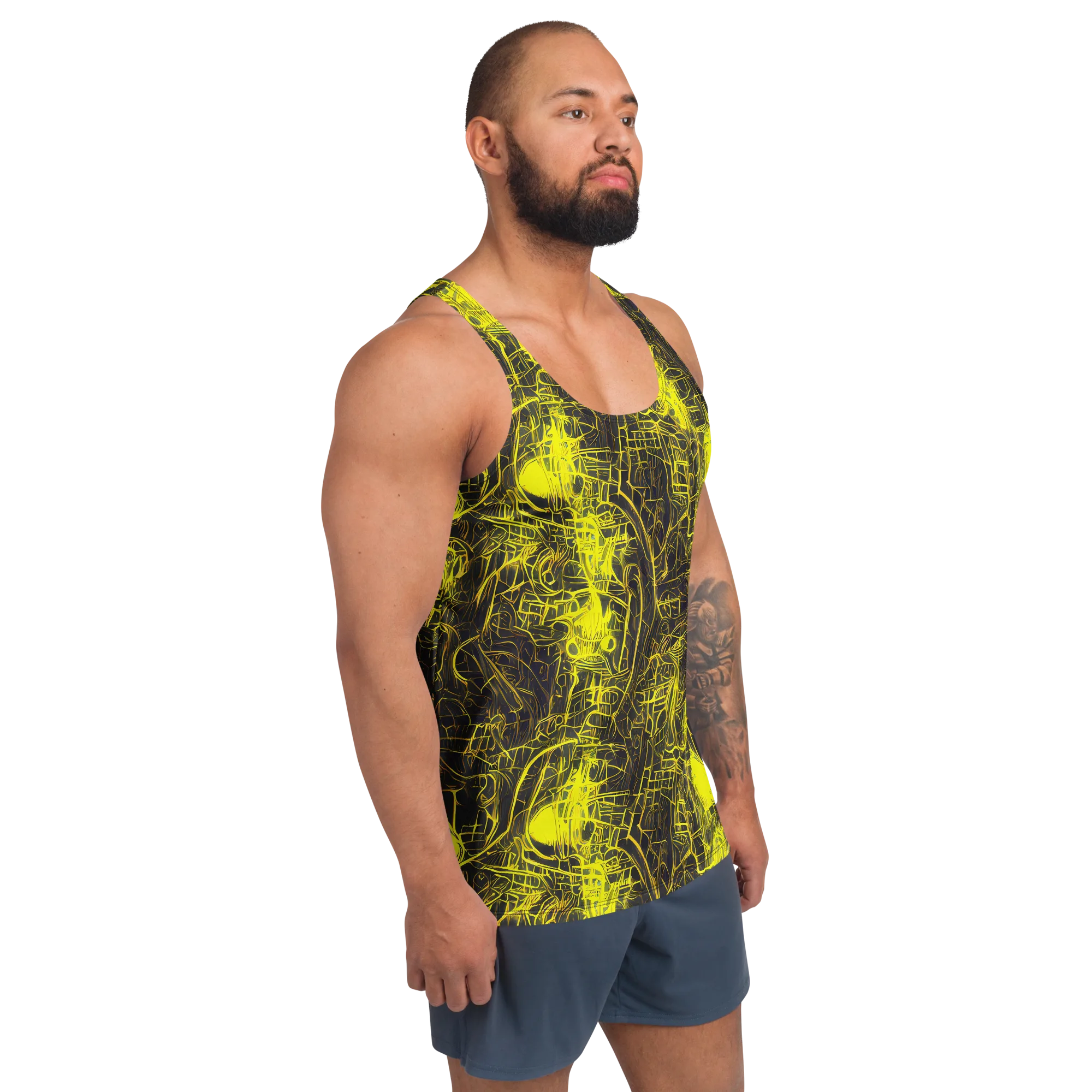 Acid Architecture on Men's Tank Top — Right Front