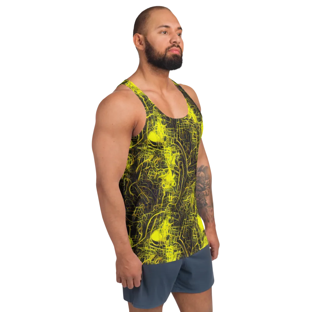 Acid Architecture on Men's Tank Top — Right Front