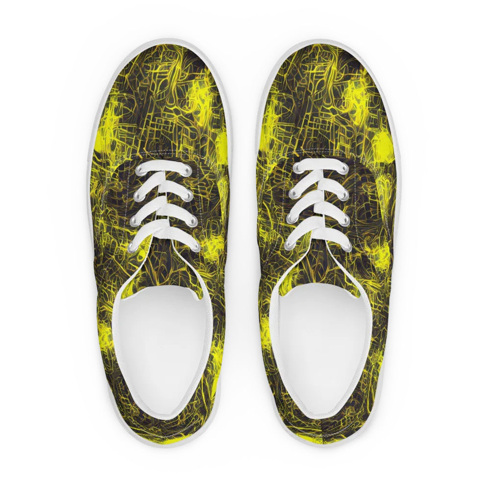 Acid Architecture on Men's Lace-Up Canvas Shoes — Front
