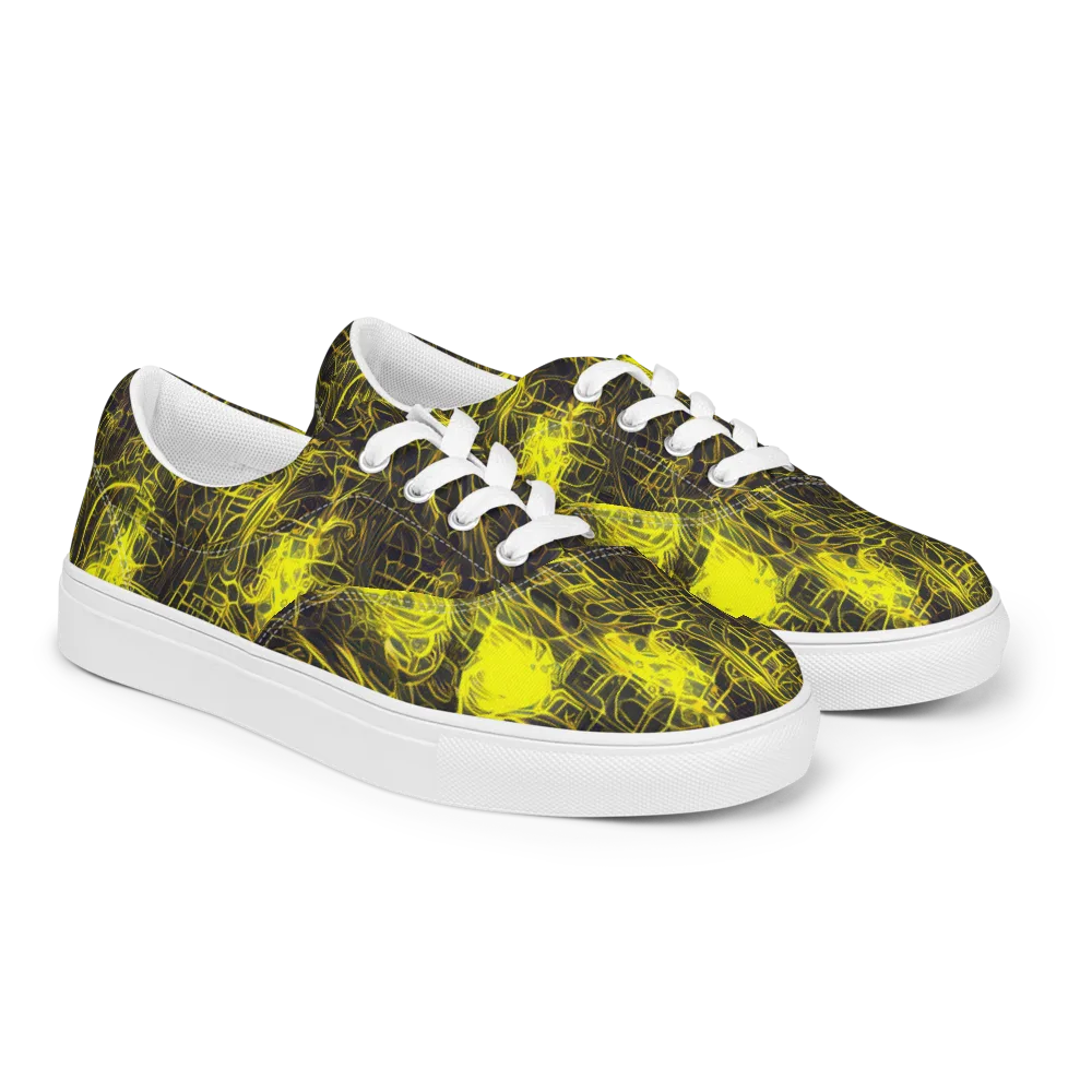 Acid Architecture on Men's Lace-Up Canvas Shoes — Right Front