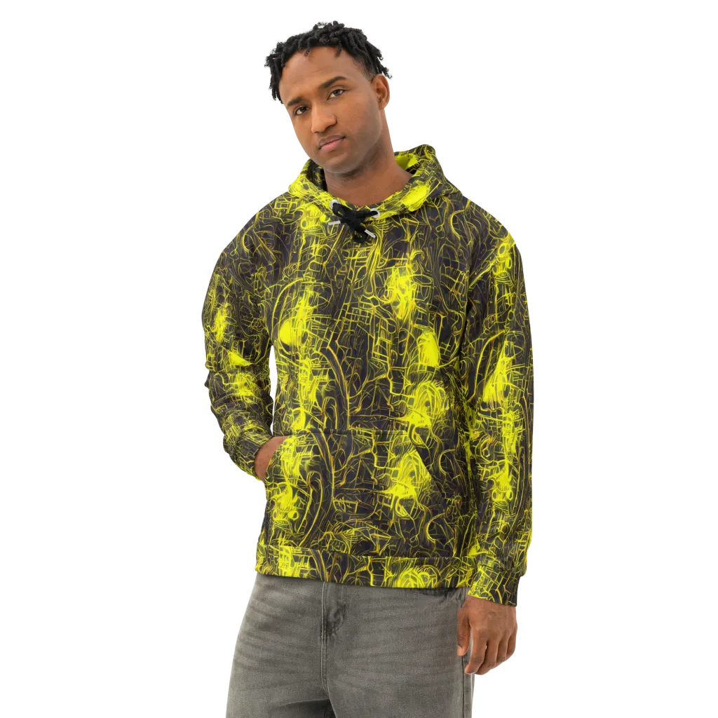 Acid Architecture on Cotton Hoodie — Left Front