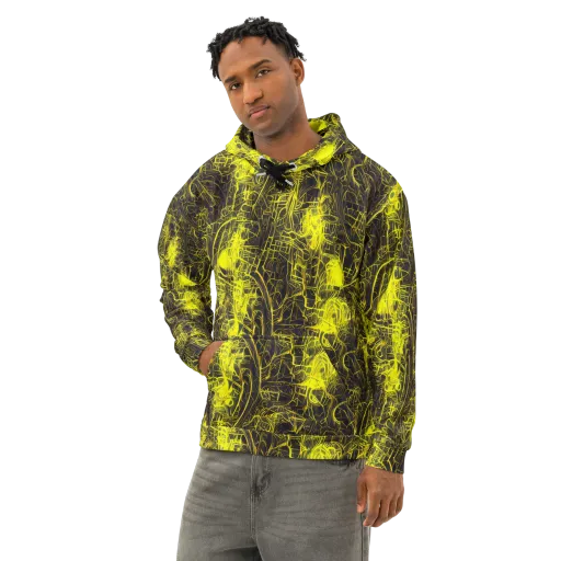 Acid Architecture on a Cotton Hoodie