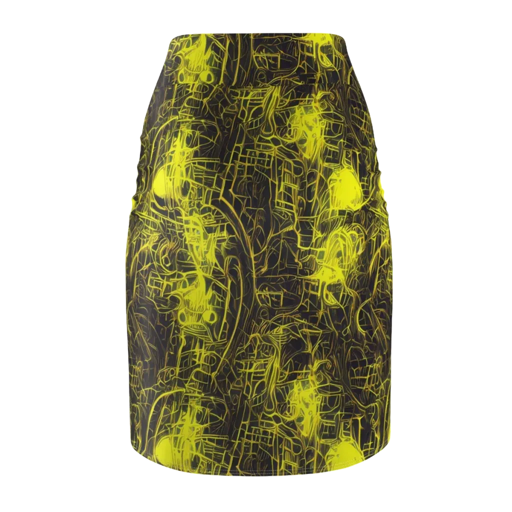 Acid Architecture on Pencil Skirt — Back