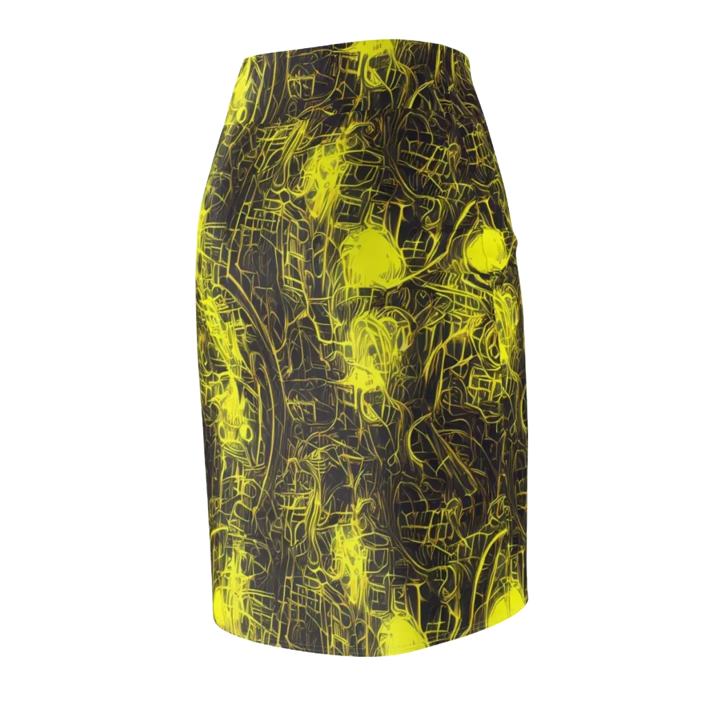 Acid Architecture on Pencil Skirt — Back Side