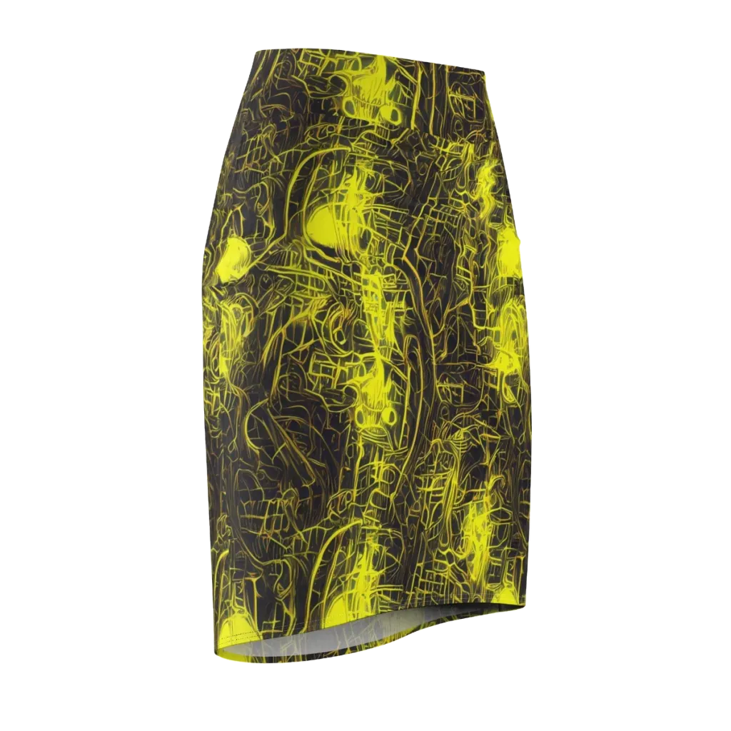 Acid Architecture on Pencil Skirt — Front Side