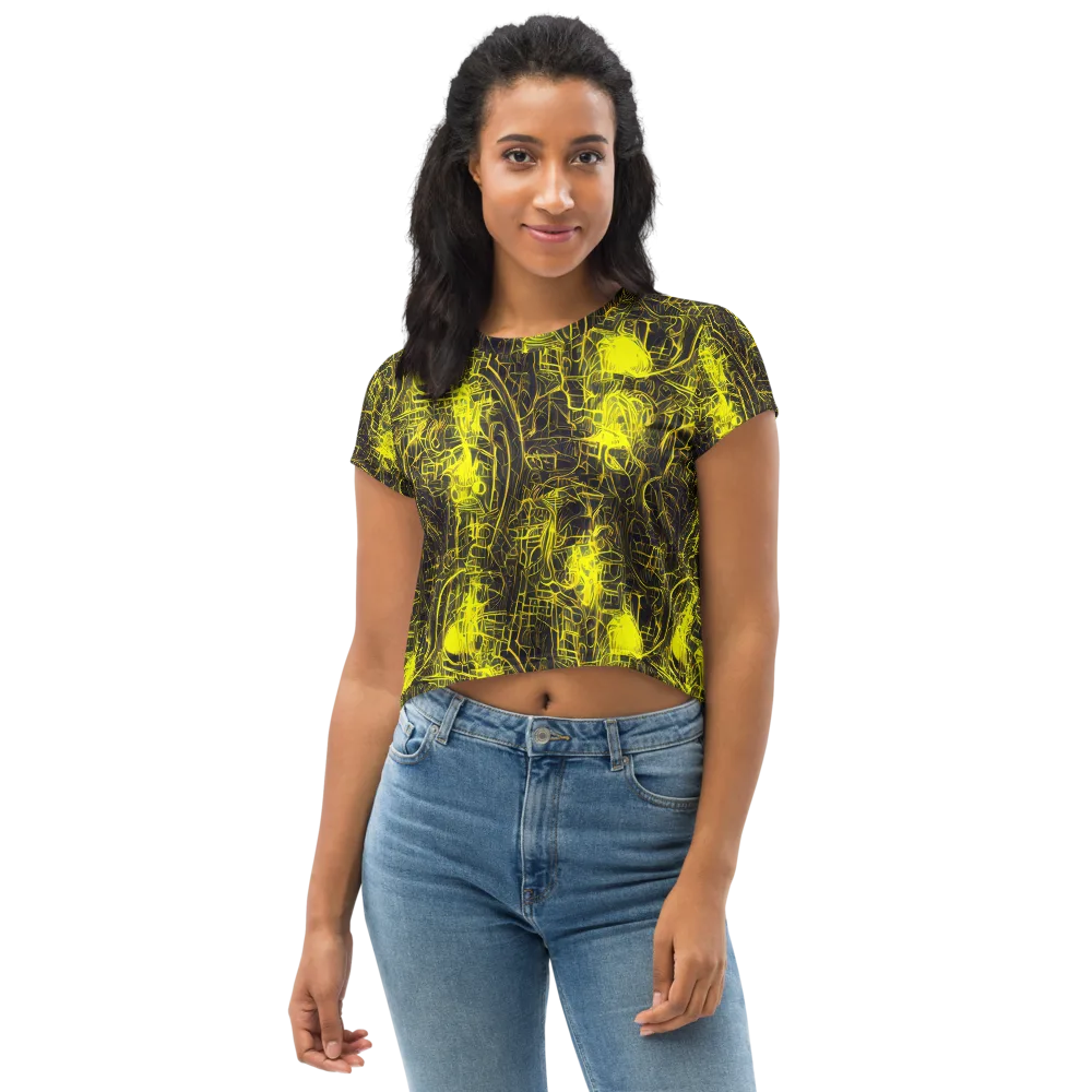Acid Architecture on Crop Tee — Front
