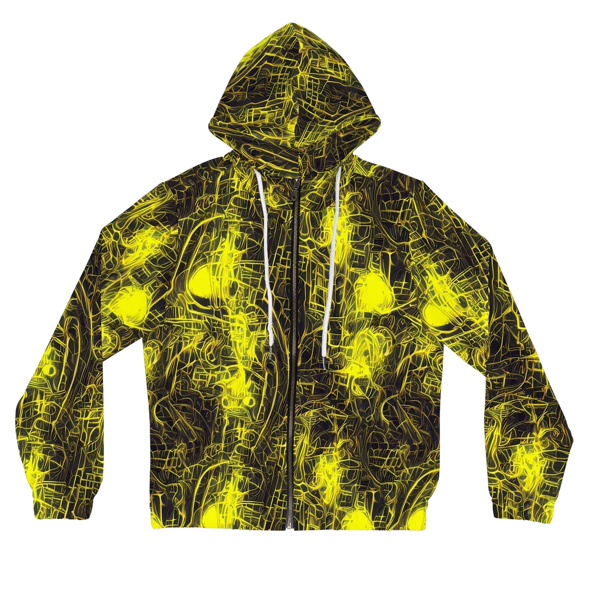 Acid Architecture on Women's Full-Zip Hoodie — Front