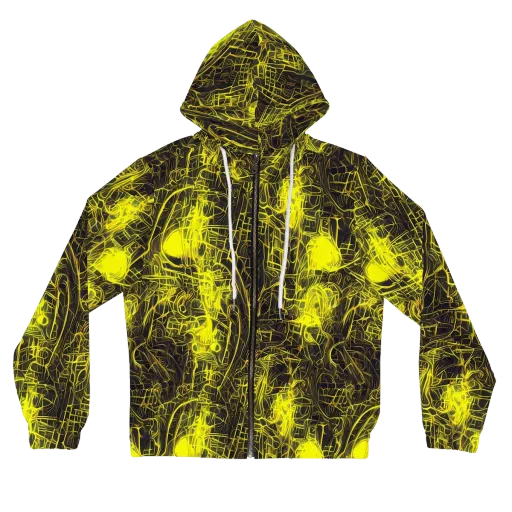 Acid Architecture on a Women's Full-Zip Hoodie