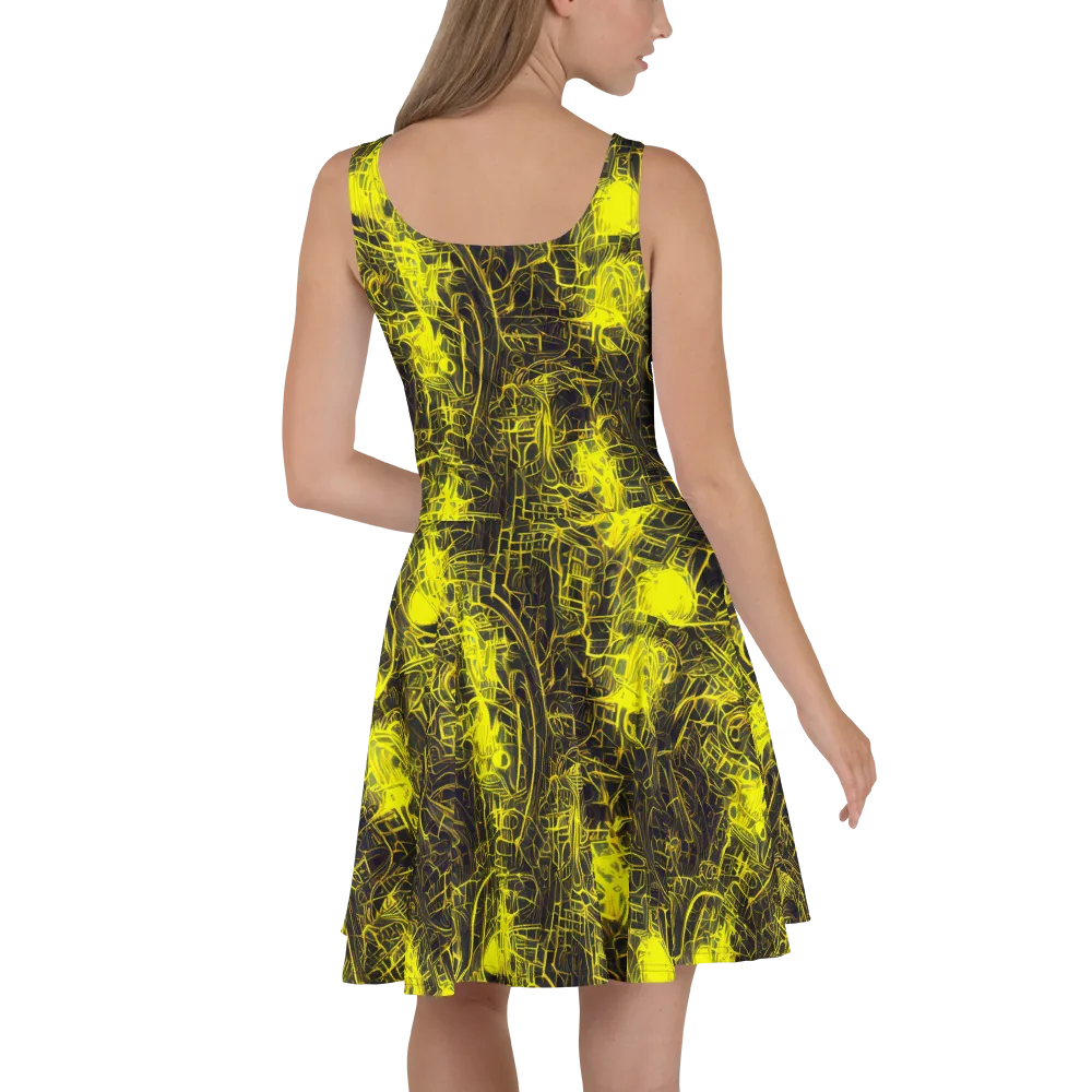 Acid Architecture on Skater Dress — Back