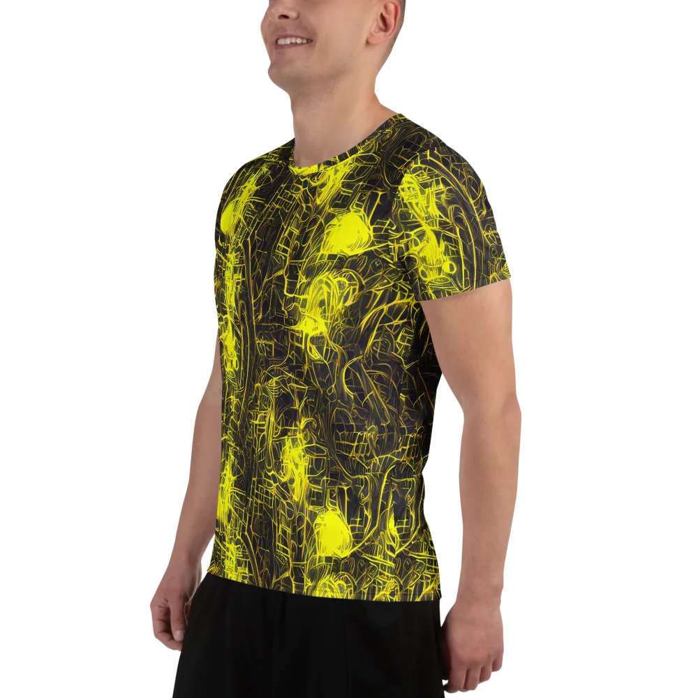Acid Architecture on Men's Athletic T-Shirt — Left
