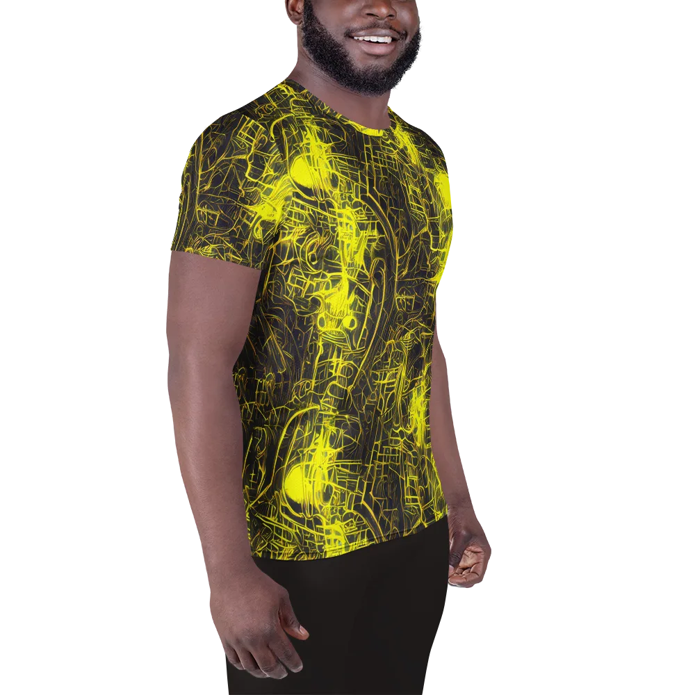 Acid Architecture on Men's Athletic T-Shirt — Right