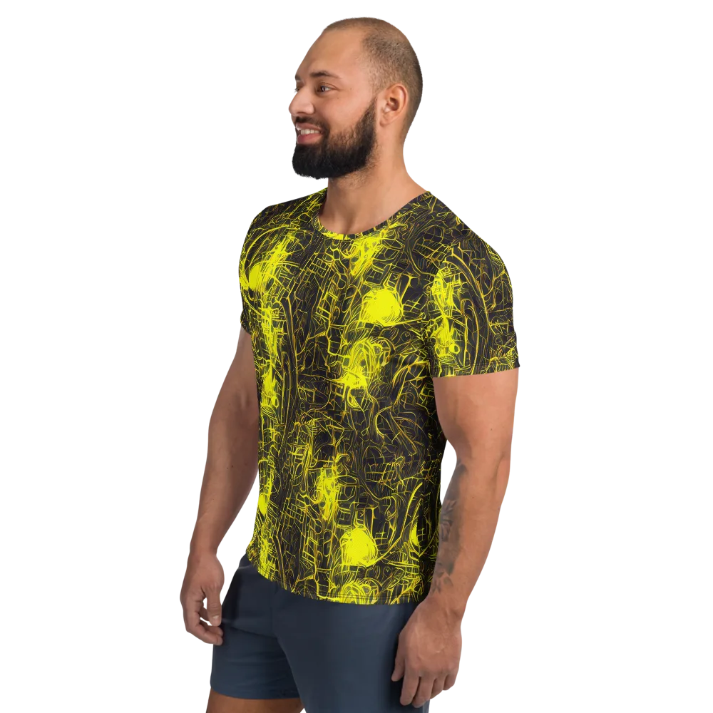 Acid Architecture on Men's Athletic T-Shirt — Left