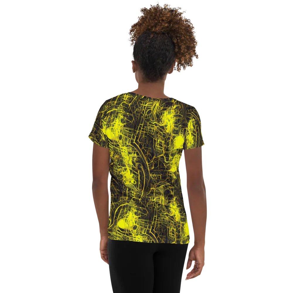 Acid Architecture on Women's Athletic T-Shirt — Back