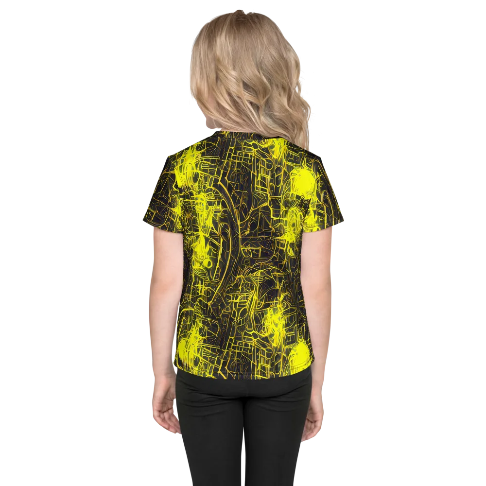Acid Architecture on Kids Crew Neck T-Shirt — Back