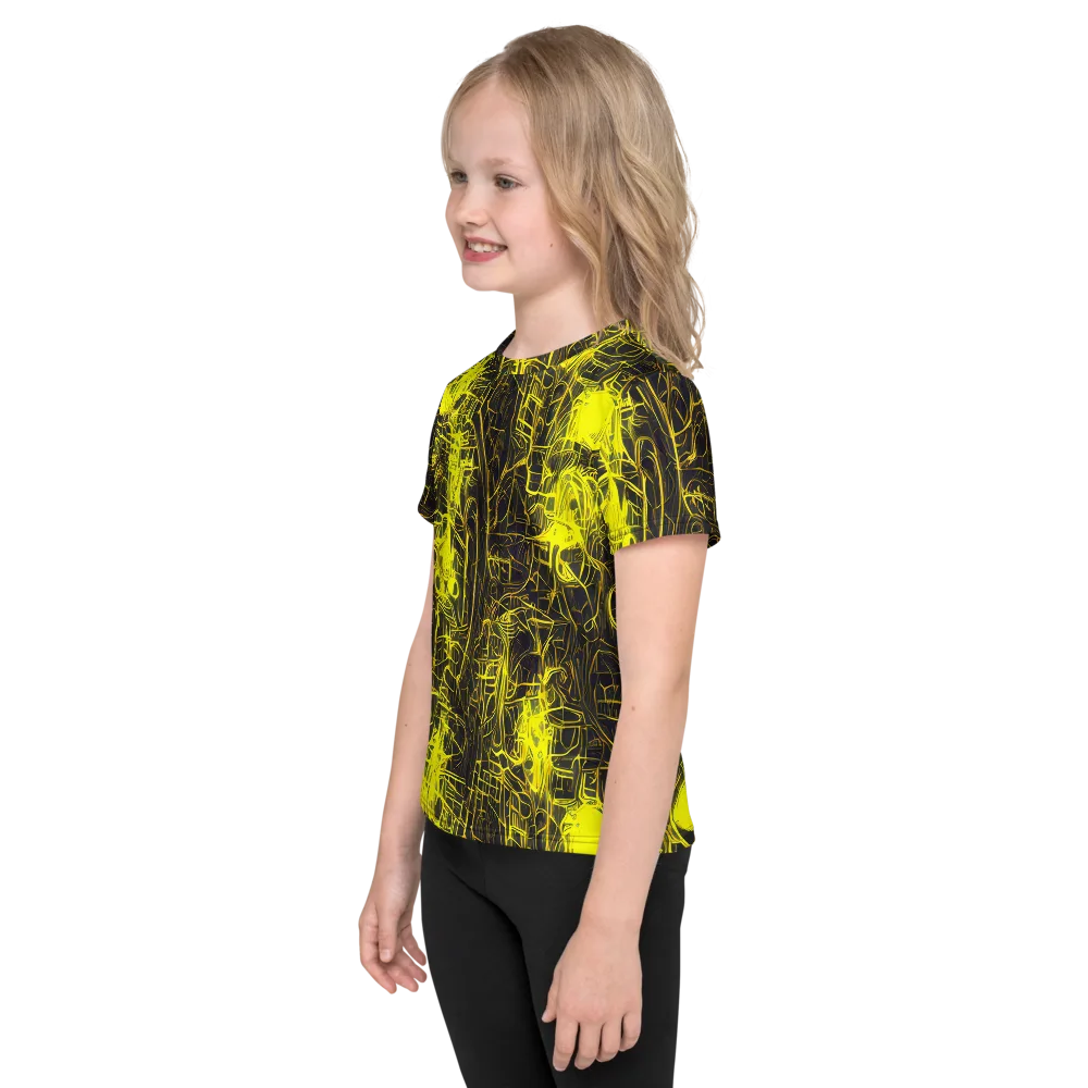 Acid Architecture on Kids Crew Neck T-Shirt — Left