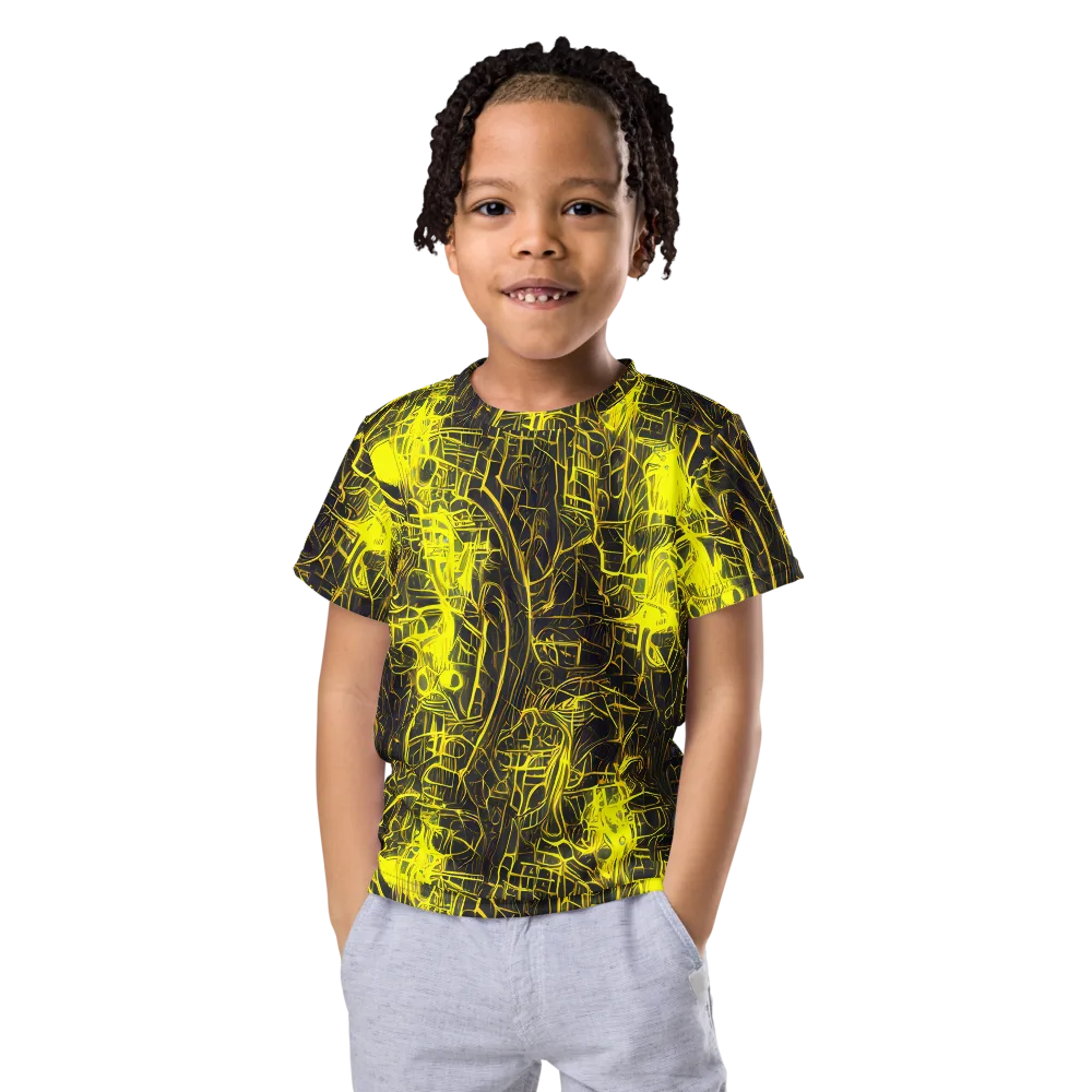 Acid Architecture on Kids Crew Neck T-Shirt — Front
