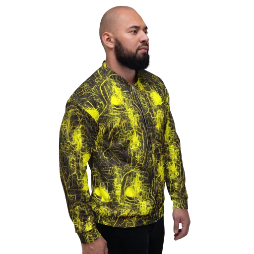 Acid Architecture on a Bomber Jacket