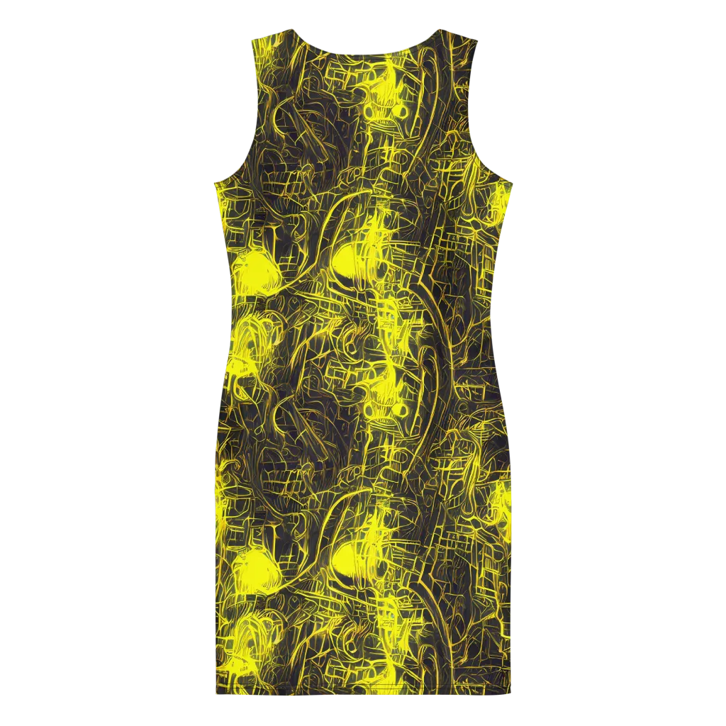 Acid Architecture on Bodycon Dress — Back
