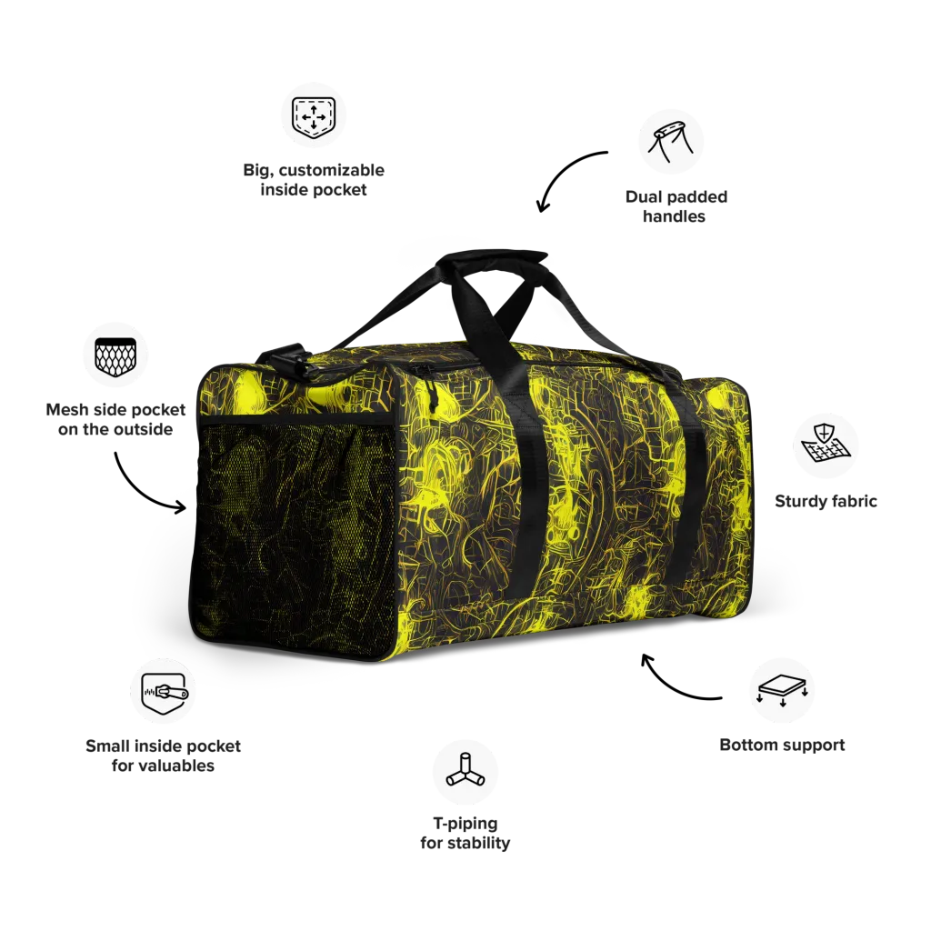 Acid Architecture on Duffle Bag — Right Front